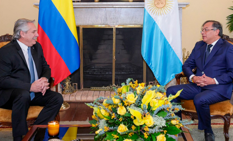 Alberto Fernández se reunió con Gustavo Petro, flamante presidente de Colombia