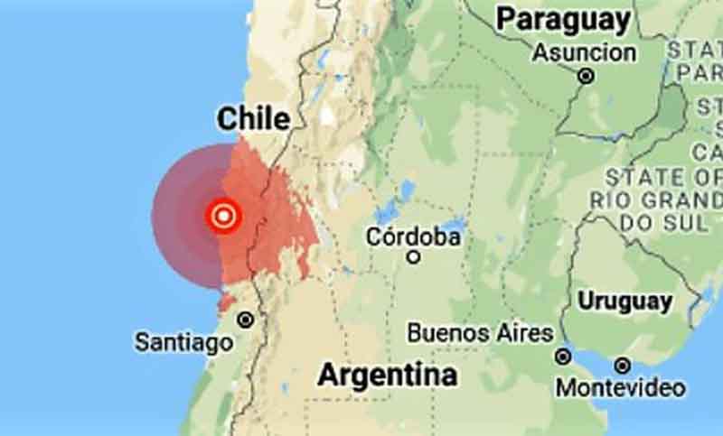 Chile: se registró un temblor de magnitud 5,3 en el centro del país