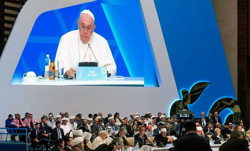 El Papa y líderes religiosos piden que la política mundial abandone «toda retórica agresiva»