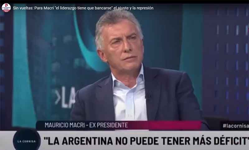Plan de gobierno. Sin vueltas: Para Macri «el liderazgo tiene que bancarse» las consecuencias del ajuste y la represión