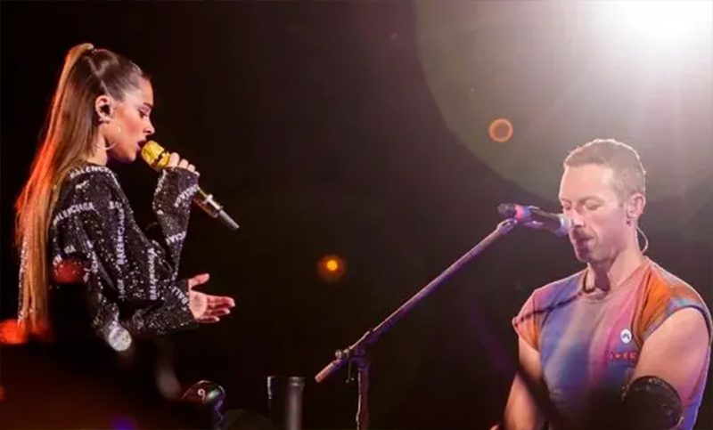 Coldplay tuvo a Tini como invitada sorpresa en su quinto River