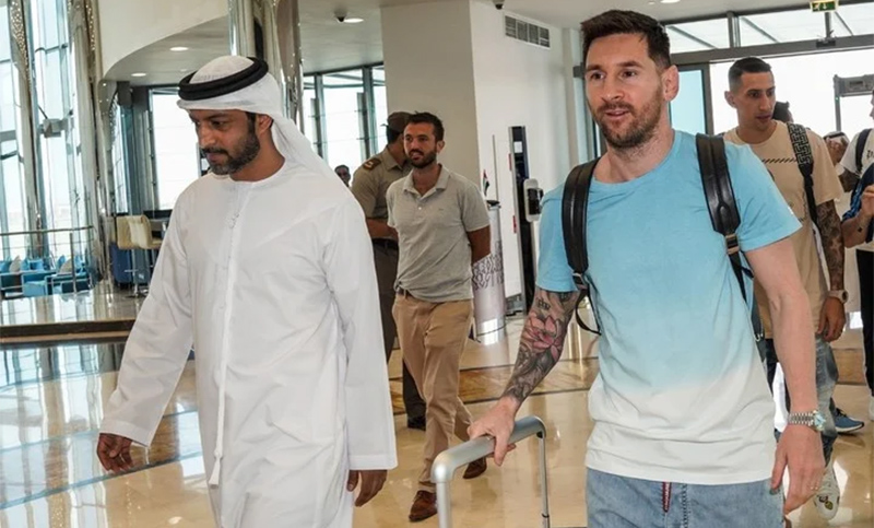 Messi, Di María y Paredes se sumaron a la concentración Argentina en Abu Dhabi