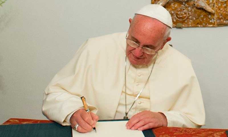 El Papa Francisco le envió una carta a los profesores de derecho penal