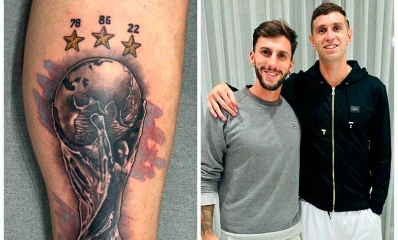 Dibu Martínez se tatuó la Copa en la pierna con la que hizo la atajada del Mundial