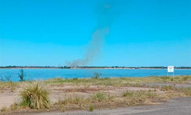 Contuvieron incendio en las islas frente a Rosario que habría comenzado por un descuido