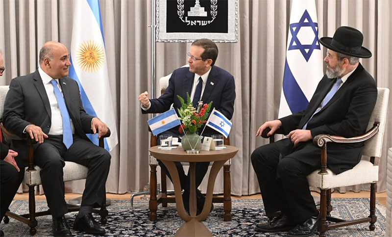 Manzur fue recibido por el presidente de Israel para fortalecer «lazos históricos»