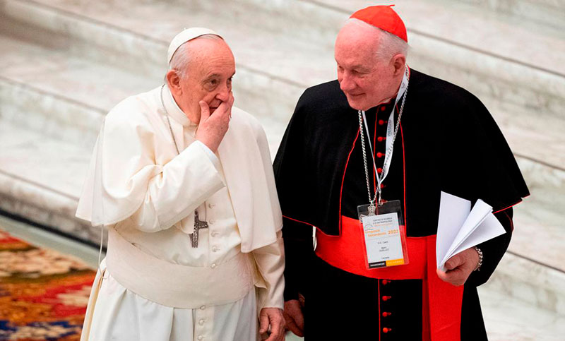 Francisco aceptó la renuncia del cardenal Ouellet, acusado de agresiones sexuales