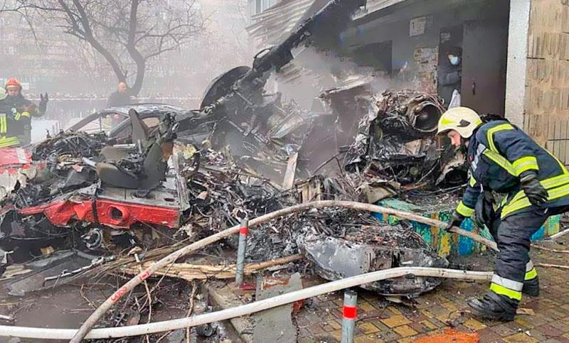 Mueren 18 personas, entre ellas un ministro ucraniano y tres niños, en un accidente de helicóptero