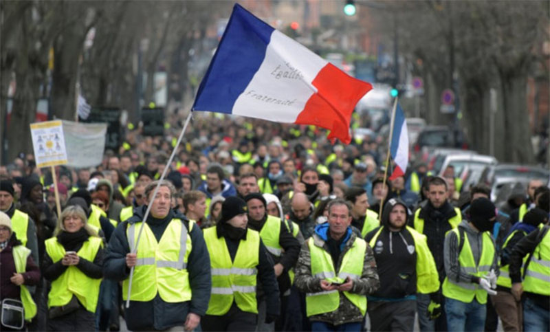 Los franceses encabezarán otra gran jornada de protestas contra la reforma de pensiones de Macron
