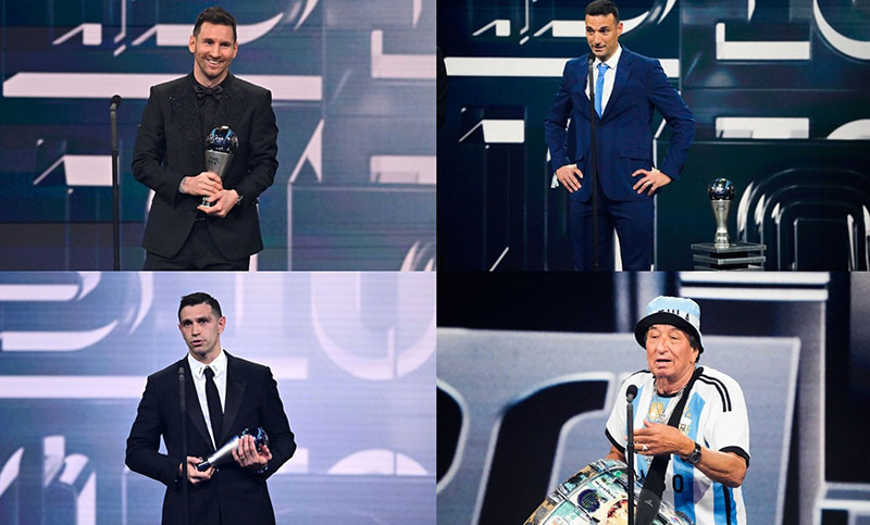Argentina arrasó: Messi, Scaloni, Dibu Martínez y la hinchada son los ganadores de The Best