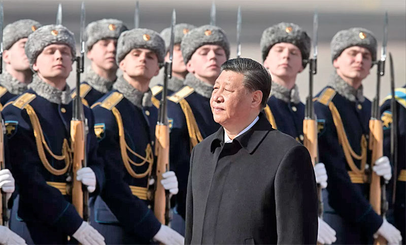 Xi Jinping llega a Moscú en su primera visita de Estado después de ser reelegido