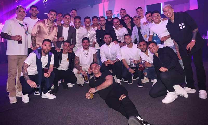 La Selección festejó el título en Qatar con una fiesta privada en Ezeiza