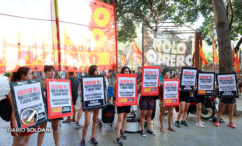 El Partido Obrero se movilizó en solidaridad con los dirigentes detenidos en Mendoza