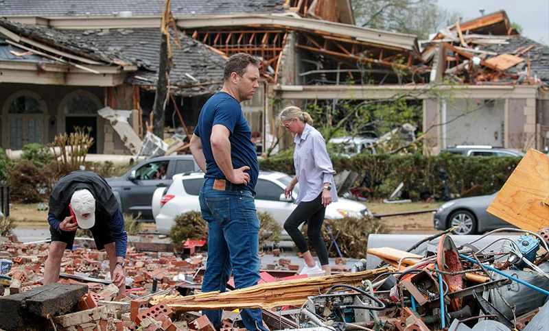 Se elevó a 29 la cifra de muertos por tormentas y tornados en Estados Unidos