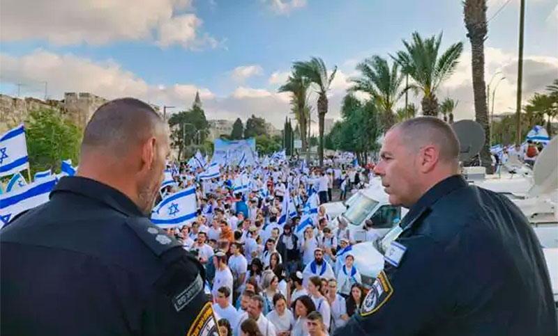 Nacionalistas judíos lanzaron consignas racistas contra palestinos en la marcha por Jerusalén