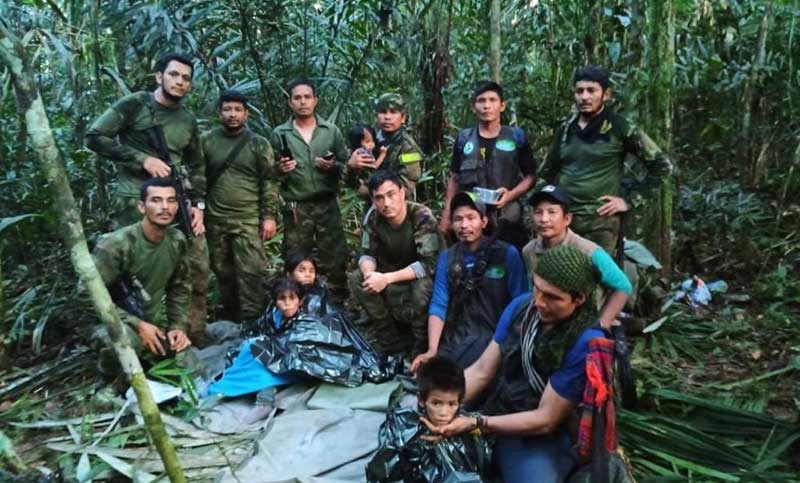 El presidente colombiano anunció el hallazgo de los niños perdidos en la selva