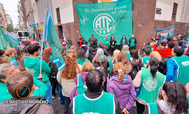 ATE Rosario se movilizó por reapertura de paritarias y salarios dignos