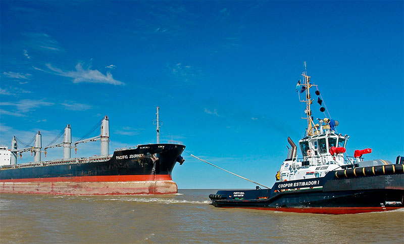 Paro en puertos argentinos: las empresas de remolque anunciaron un cese total de actividades