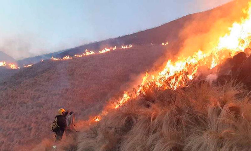 Catamarca es la única provincia que registra un incendio forestal activo