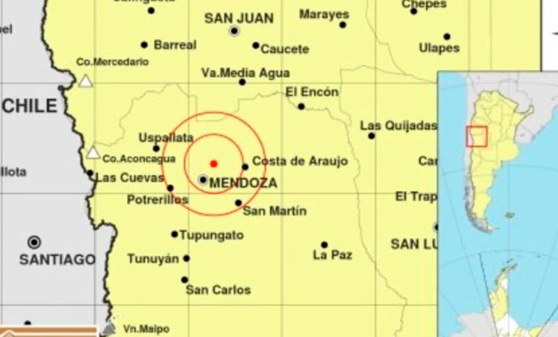 Un terremoto de 4,8 grados de magnitud hizo temblar Mendoza