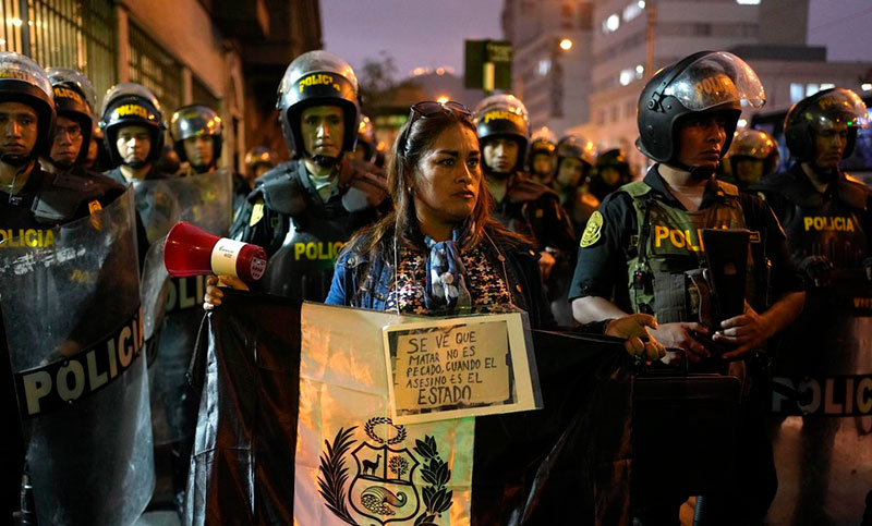 En un clima de tensión volvieron las protestas contra Boluarte a las calles de Lima