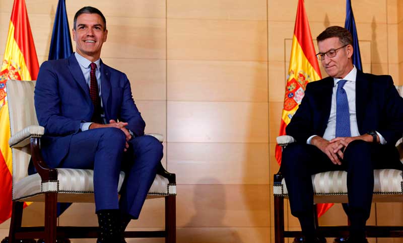 Pedro Sánchez rechazó la propuesta de Feijóo de formar un gobierno solitario por dos años