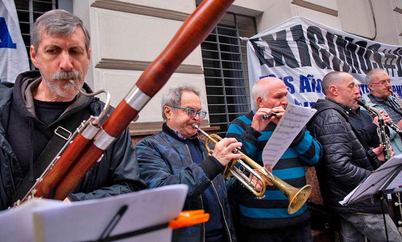 Los músicos de la Banda Sinfónica de Buenos Aires realizarán este jueves un concierto de protesta