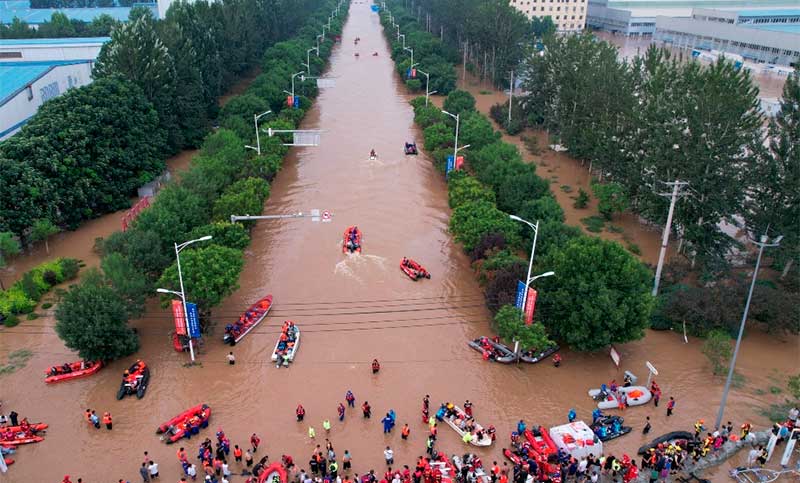 Norte de China: las inundaciones causan al menos 10 muertos
