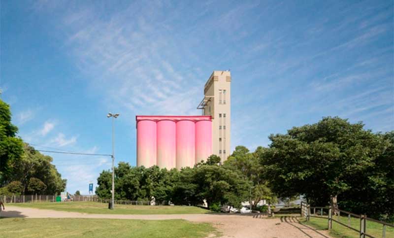 Los silos de Oroño y el río tendrán nuevo diseño, con tonos de rosa