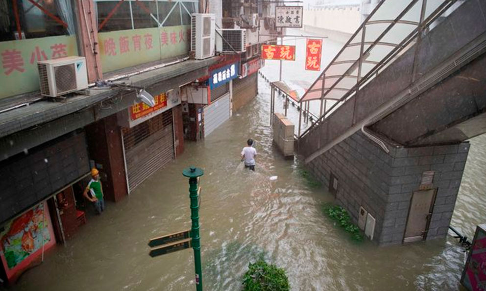 Hong Kong paralizado por tremendas inundaciones