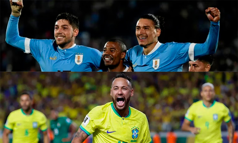 Uruguay y Brasil golearon en el inicio las Eliminatorias Sudamericanas