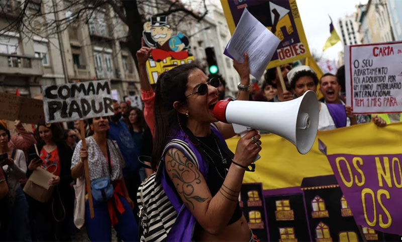 Masivas protestas en Portugal para exigir control al precio de los alquileres