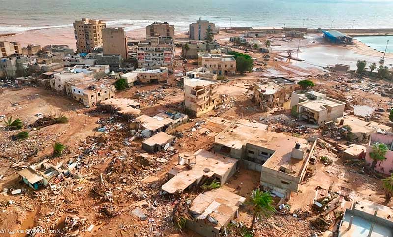 Más de 2.300 muertos y 5.000 desaparecidos por lluvias torrenciales en Libia