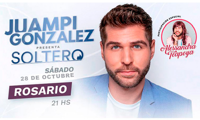 Juampy González vuelve a Rosario con su show «Soltero»