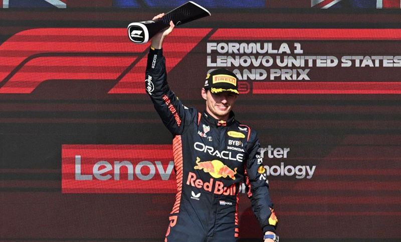 El tricampeón Verstappen arrasó en el Gran Premio de Estados Unidos