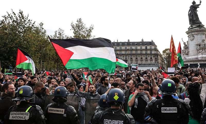 Masivas movilizaciones en Europa en apoyo a Palestina y para exigir un alto el fuego en Gaza