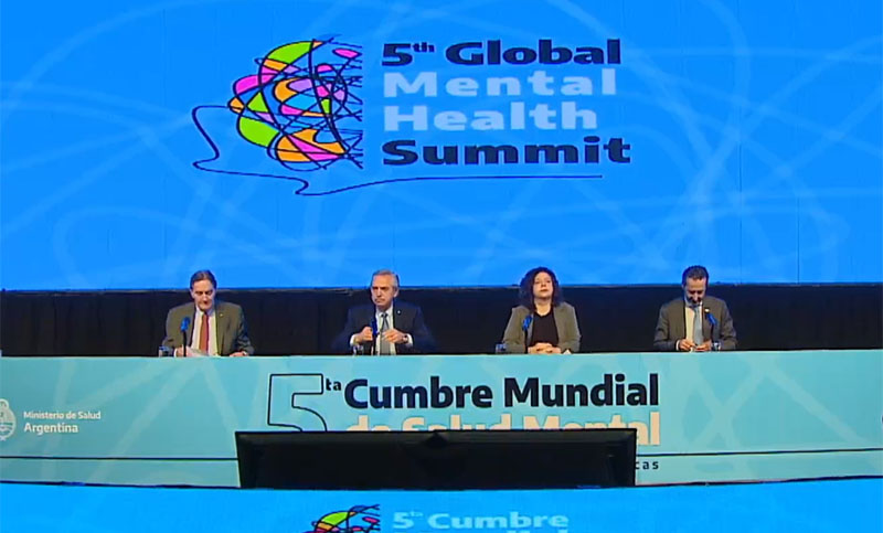 Fernández encabezó la Cumbre Mundial de Salud Mental: «Es imperioso tratar el tema»