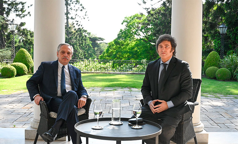 Javier Milei desayunó con Alberto Fernández en la Quinta de Olivos
