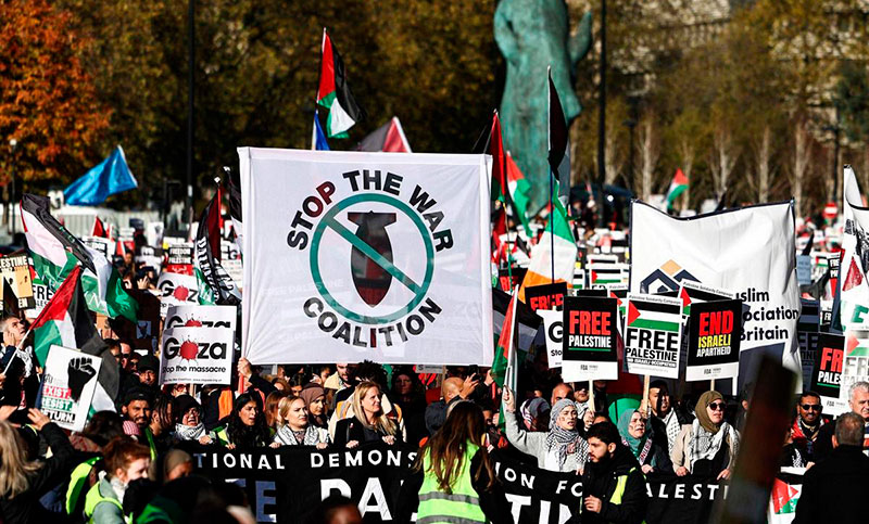 Masiva manifestación Pro Palestina en Londres dejó más 80 detenidos