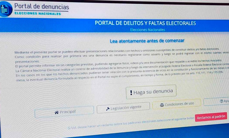 La Cámara Nacional Electoral habilitó línea gratuita, portal de Internet y chatbot