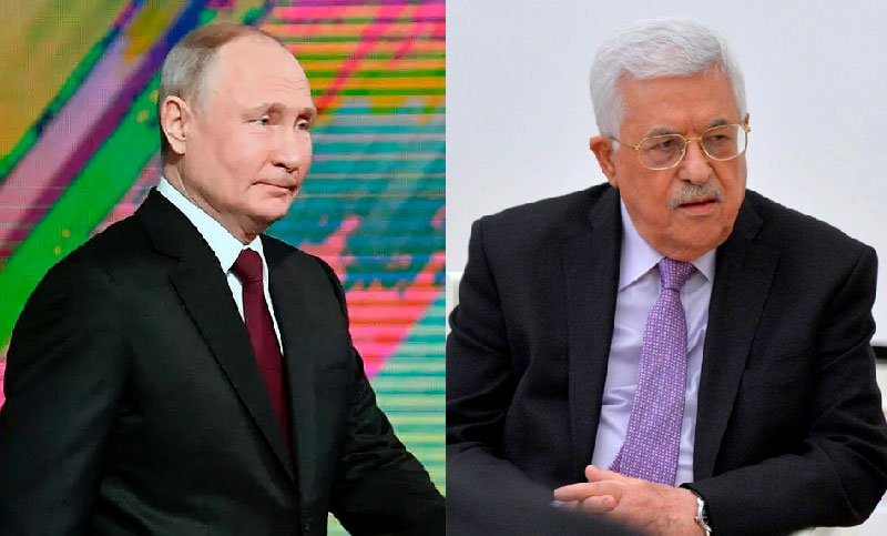 Putin le promete a su par palestino Abbas el apoyo de Rusia en busca de una tregua en la guerra en Gaza