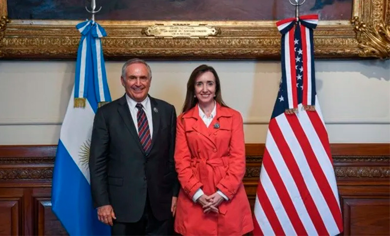 Victoria Villarruel recibió al embajador de Estados Unidos