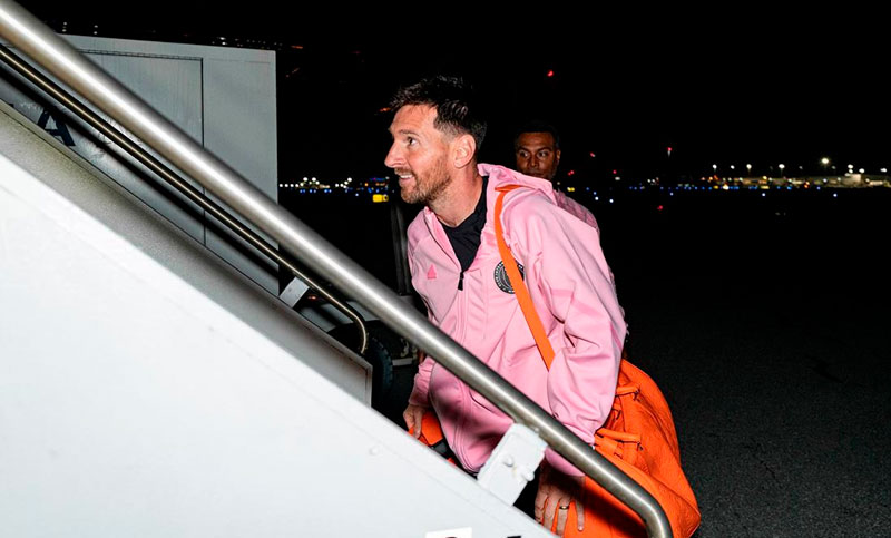 Messi partió rumbo a Arabia Saudita para continuar de pretemporada con Inter Miami