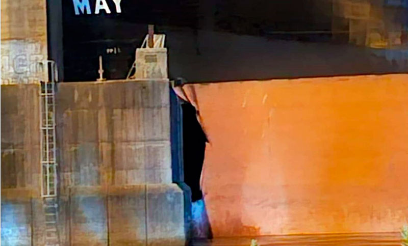 Un buque chocó contra el puente Zárate Brazo Largo y generó inconvenientes en la hidrovía  