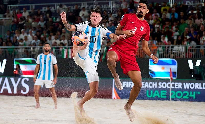 Argentina no pudo con Irán y sigue sin ganar en el Mundial de fútbol playa