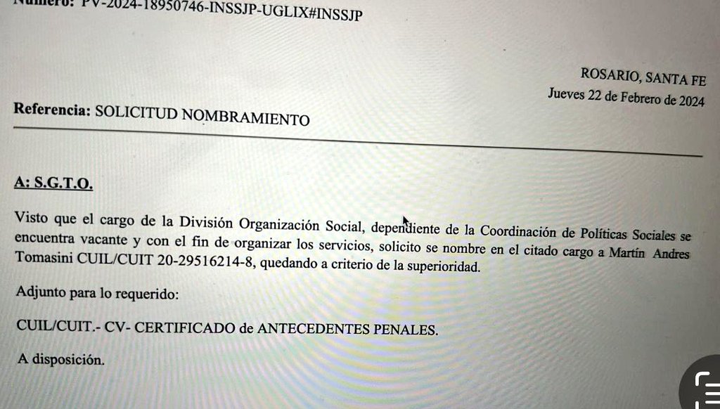 Desmienten designación de stripper en el Pami de Rosario, aunque la solicitud ya tiene una semana