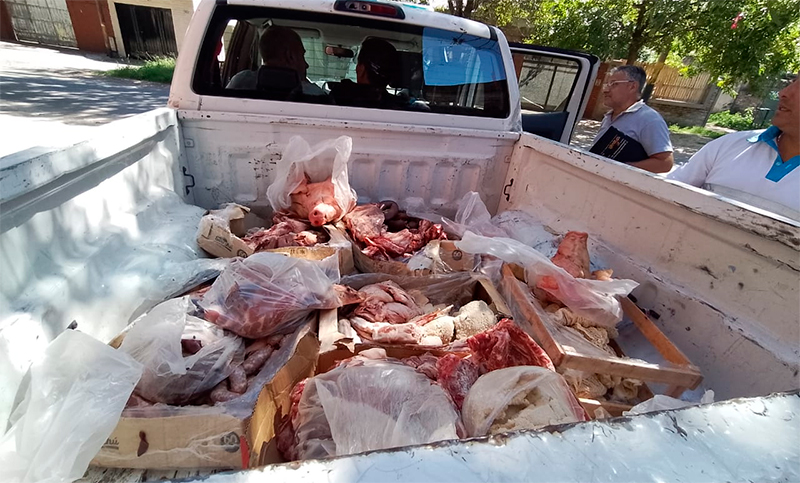 Secuestran 540 kilos de carne en mal estado en un galpón de Fisherton