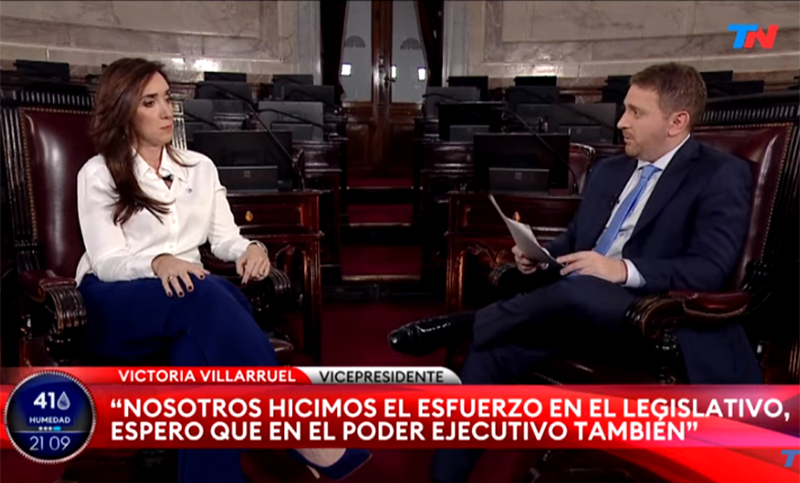 Villarruel brindó su primera entrevista como vicepresidenta