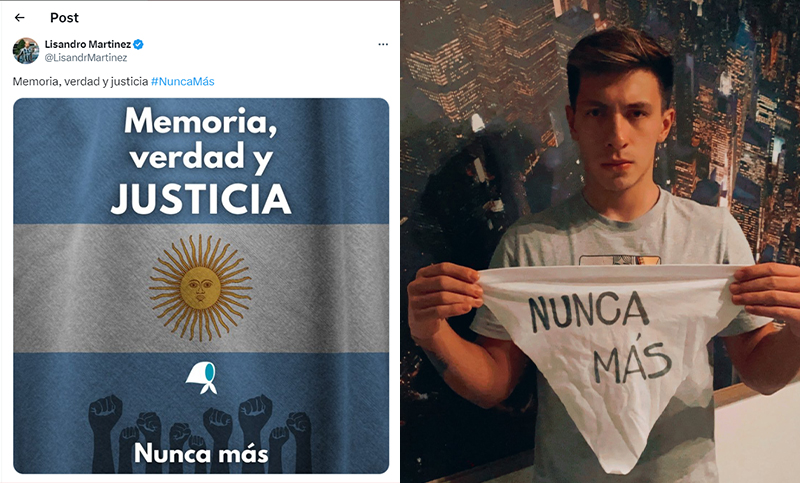 Lisandro Martínez se sumó al “Nunca más” en un nuevo 24 de marzo
