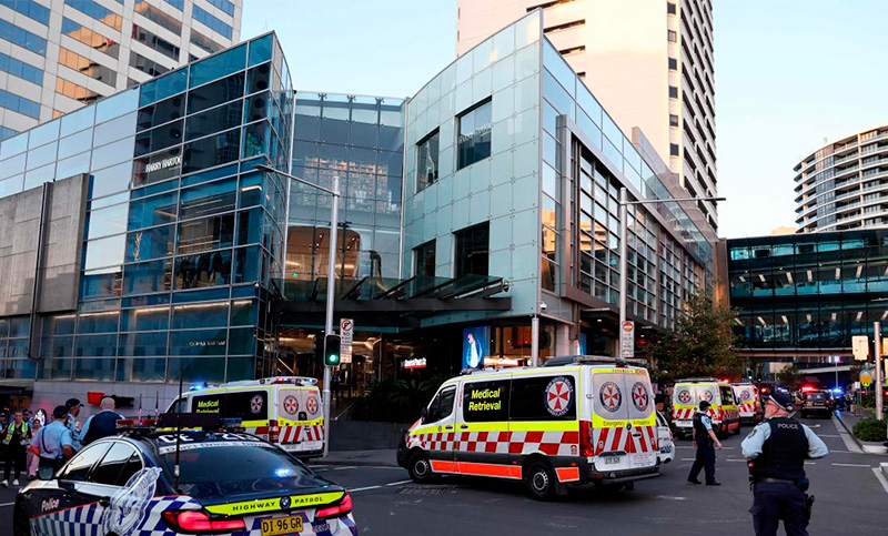 Seis muertos en un ataque con cuchillo en un centro comercial de Sídney